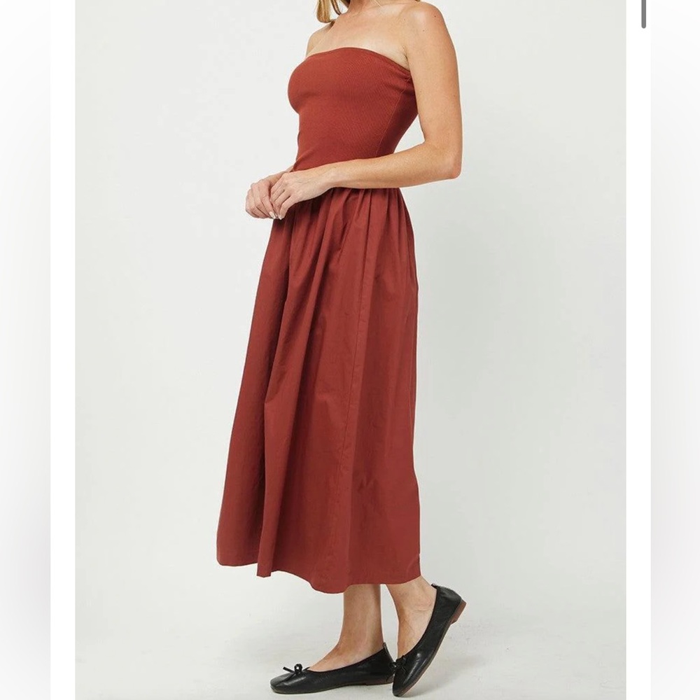 Needii Rust V Dress